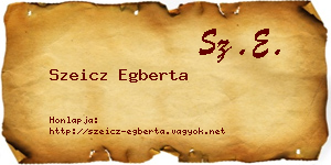 Szeicz Egberta névjegykártya